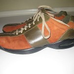 Cole Haan Nike Air Mens Olive & Orange Leather Oxfords Shoes 9.5