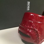 Hugo Boss Drivio Men’s Loafers Mocassins Slip On Patent Leather Shoes Red