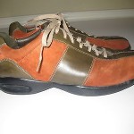 Cole Haan Nike Air Mens Olive & Orange Leather Oxfords Shoes 9.5