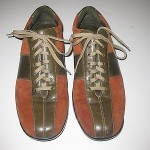 Cole Haan Nike Air Mens Olive & Orange Leather Oxfords Shoes 9.5