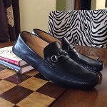 Cole Haan mens shoes 10.5 Horse Bit black leather.