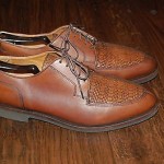 VTG COLE HAAN WOVEN LEATHER LACE UP SHOES MENS 12M MADE IN USA RARE EUC!
