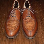 VTG COLE HAAN WOVEN LEATHER LACE UP SHOES MENS 12M MADE IN USA RARE EUC!