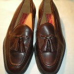 MENS Cole Haan Brown leather tassel slip on shoes Sz 7 1/2 D