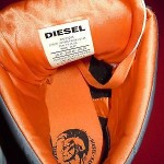 DIESEL BRAVE HIDE  RN 93243 White/Grey/Black/Orange  ONLY THE BRAVE  US size 12