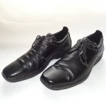 COLE HAAN Nike Air Men’s BLACK Leather Plain Toe Blucher Casual Shoes – Size 11M