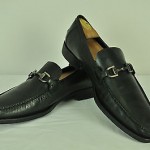 Hugo Boss Black Leather Bit Loafers Rubber Soles 10-1/2 Mint