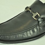 Hugo Boss Black Leather Bit Loafers Rubber Soles 10-1/2 Mint