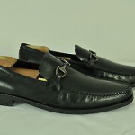 Hugo Boss Black Leather Bit Loafers Rubber Soles 10-1/2 Mint