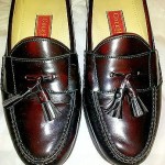 Cole Haan Burgundy Leather Slip On Pinch Tassel Loafer Mens Size 12 D