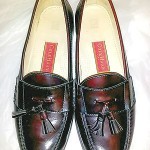Cole Haan Burgundy Leather Slip On Pinch Tassel Loafer Mens Size 12 D