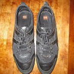 Mens Hugo Boss Fashion Sneaker Black 44 -US- 10/10.5 Leather & Nylon No scuffs!!