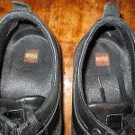 Mens Hugo Boss Fashion Sneaker Black 44 -US- 10/10.5 Leather & Nylon No scuffs!!