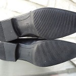 SHARP HUGO BOSS ITALIAN MEN SHOES 12 M BLACK LEATHER LOAFERS SLIP ONS