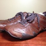DIESEL Mens Shoes 11 Brown LEATHER Brown Almaty Lace Up Sneakers FREE SHIPPING