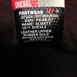 DIESEL Mens Shoes 11 Brown LEATHER Brown Almaty Lace Up Sneakers FREE SHIPPING