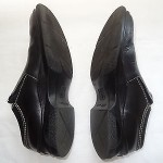 COLE HAAN Nike Air Men’s BLACK Leather Center Split Loafer Shoes – Size 8.5M