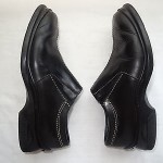 COLE HAAN Nike Air Men’s BLACK Leather Center Split Loafer Shoes – Size 8.5M