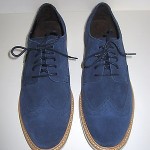 New Cole Haan Foley Wing OX II Blue Suede Leather Lace Up Casual Shoes Size 10 M