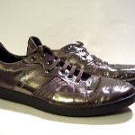 Men EUR 43 US 10 HUGO BOSS Metallic Silver Bronze Fashion Sneaker Oxford Shoe