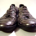 Men EUR 43 US 10 HUGO BOSS Metallic Silver Bronze Fashion Sneaker Oxford Shoe