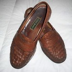 COLE HAAN WOVEN PENNY LOAFERS 12M CRAFTED IN ITALY