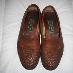 COLE HAAN WOVEN PENNY LOAFERS 12M CRAFTED IN ITALY