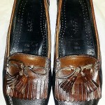 Cole Haan Duel Tone Black Brown Tassel Moc Toe Slip On Mens Loafer 13 D
