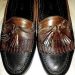 Cole Haan Duel Tone Black Brown Tassel Moc Toe Slip On Mens Loafer 13 D