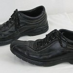 Men’s COLE HAAN Shoes Black Leather Stitched NIKE Air Oxford Size 10.5 M