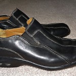 COLE HAAN Nike AIR Black Leather Mens Loafer 8.5M C04054 Slip On EUC Cushioned