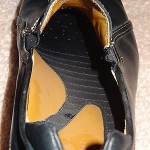 COLE HAAN Nike AIR Black Leather Mens Loafer 8.5M C04054 Slip On EUC Cushioned