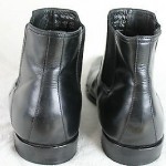 HUGO BOSS Chelsea Ankle Boots Dress Sleek Black Leather Men’s Size 11.5