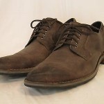 Cole Haan AIR COLTON Leather Derby Plain Toe Gray 10M
