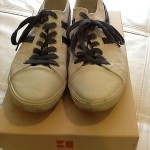 Hugo Boss Orange White and Blue Sneakers – size 9