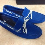 NEW Cole Haan Air Grant Driving shoes blue suede/white Sz 13D