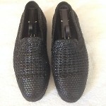MENS COLE HAAN BLACK WOVEN LOAFERS SIZE 9M