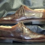 Men’s Cole Haan Brown Oiled Leather Split Moc Toe Oxfords Size 8 M