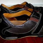 MENS COLE HAAN AIR ESTADIO II NIKE AIR SLIP ON STRAP BROWN LEATHER SHOES 13M