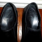 MENS COLE HAAN NIKE AIR SLIP ON BLACK LEATHER LOAFERS SHOES SIZE 10.5 M