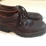 Men’s Clarks Gore-Tex brown leather lace up casual oxfords size 7.5