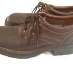 Men’s Clarks Gore-Tex brown leather lace up casual oxfords size 7.5