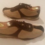 $195 COLE HAAN NIKE AIR Soles Tan Brown Suede Fashion Athletic Sneakers Shoes 9M
