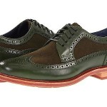 NIB COLE HAAN Cooper Square Wing Tip Oxford Leather Wool Shoes Mens 10 Green