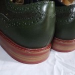 NIB COLE HAAN Cooper Square Wing Tip Oxford Leather Wool Shoes Mens 10 Green