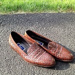 Bragano / Cole Haan Woven Slip On Loafers – Brown Tan Leather Italy 11.5