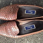 Bragano / Cole Haan Woven Slip On Loafers – Brown Tan Leather Italy 11.5