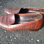 Bragano / Cole Haan Woven Slip On Loafers – Brown Tan Leather Italy 11.5