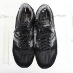 Mens DIESEL casual black / gray leather sneakers shoes sz. 9.5 M GREAT!