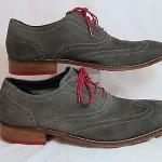 Cole Haan Nike Air COLTON Leather Wing Tip Oxford Gull Gray Sz 13M